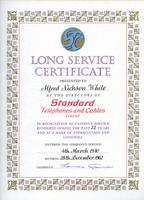 Long Service Certificate